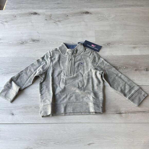 Vineyard Vines Saltwater 1/4-Zip Pullover Sweatshirt Grey 3T NWT‎ in packaging - Picture 7 of 8
